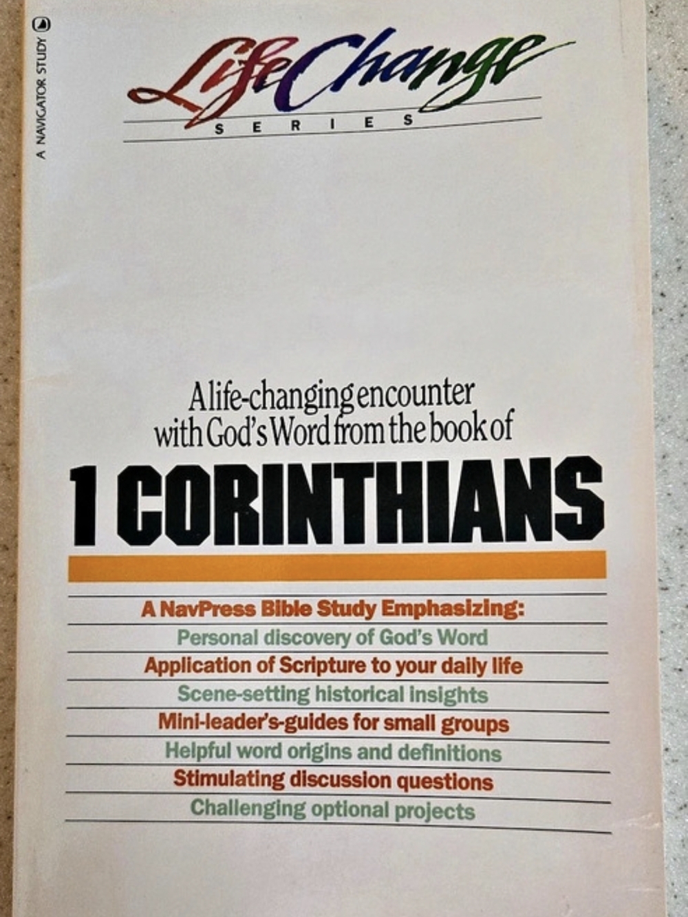 NavPress Life Change Series: 1 Corinthians Bible Study Book